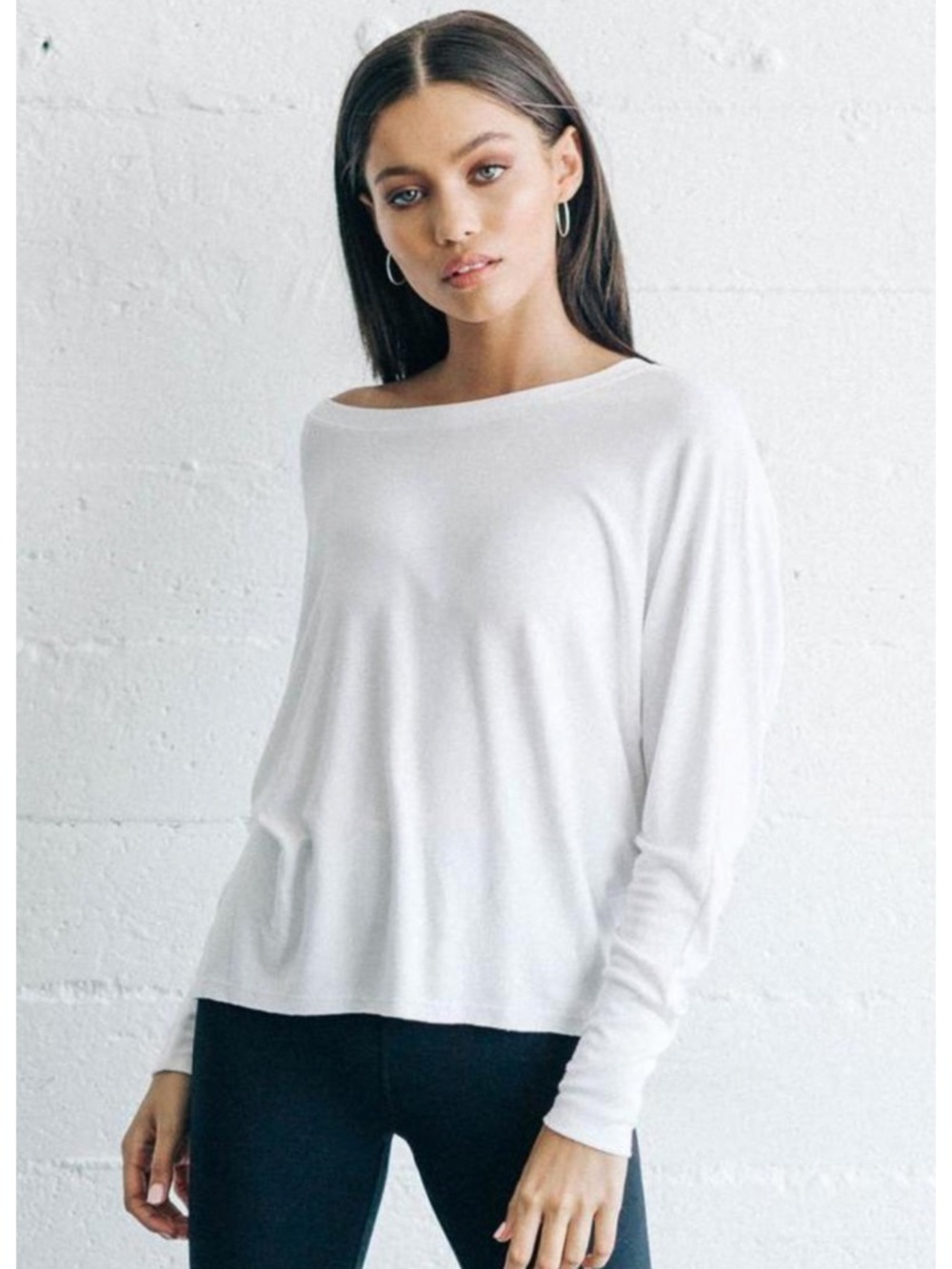 Joah Brown Vital Ribbed Long Sleeves Tee Shirt One Size